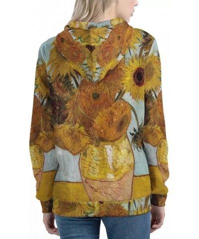 Women's 3D Print Van Gogh Sweatshirt Starry Night Long Sleeve Hooded Sweatshirt Pocket Van Gogh Sunflower 2 $16.51 Hoodies & ...