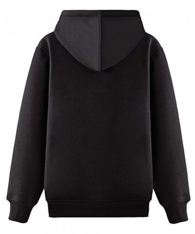 Women's Zip Up Sherpa Fleece Lined Hoodie Sweatshirt Cardigan Jacket Black Zip Pockets $20.25 Hoodies & Sweatshirts