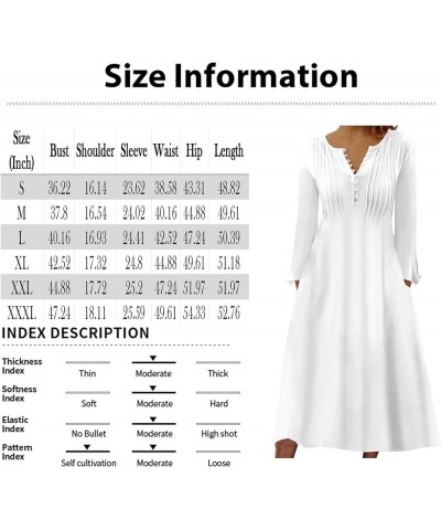 Fall Women Dresses 2023 Long Sleeve V Neck Plus Size Maxi Dress Boho Dress High Waisted A-Line Dress with Pocket ✨new Dress✨ ...