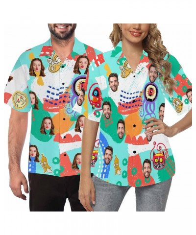 Custom Couple Face Hawaiian Shirt for Men Women Personalized Photo Aloha Beach Party Shirts Birthday Gift for Friend Family M...