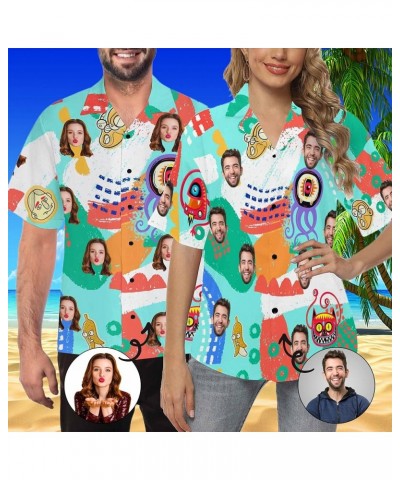 Custom Couple Face Hawaiian Shirt for Men Women Personalized Photo Aloha Beach Party Shirts Birthday Gift for Friend Family M...