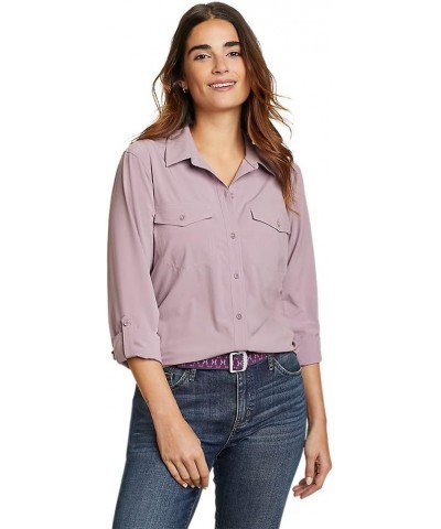 Women's Departure 2.0 Long-Sleeve Shirt Plus Dusty Iris $11.34 Blouses