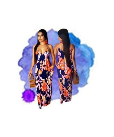 2024 Women's Casual Summer Floral Long Maxi Dresses Floor Length Sleeveless Plus Size Sundresses 9243floral02 $15.18 Dresses