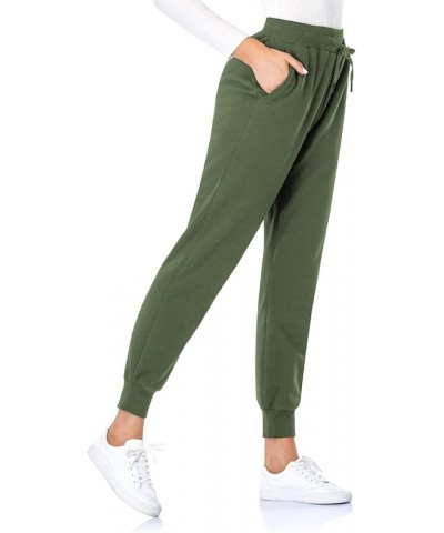 Women's Fleece Lined Joggers Thermal Sweatpants with 2 Pockets Warm Winter Sherpa Pants with Drawstring Fleece Lined, Green $...