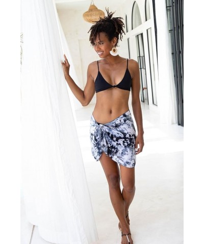 Womens Bathing Suit Cover Up Sarong Pareo Bikini Beach Skirt Short Sarong Wrap Gray $12.16 Swimsuits