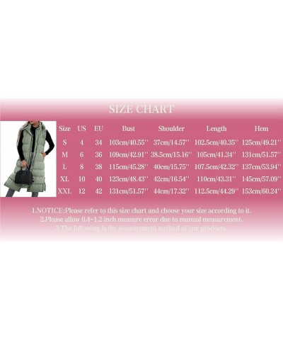 Long Puffer Vest Women Sleeveless Hooded Quilted Down Vest Puffy Padded Gilet Snap Button Thicken Warm Winter Outwear White $...