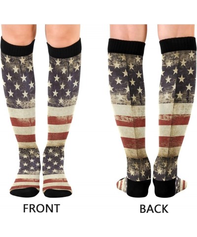 Mardi Gras Lilye Compression Socks for Women and Men Circulation Black Long Socks for Athletic Running 1 2 Patriotic $9.85 Ac...