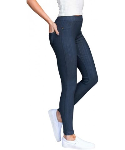 Stretchy Womens Jeans - Full Length Jeggings, Skinny Cotton Polyester Pants w/Pull-On Closure & Pockets Charcoal $10.50 Jeans