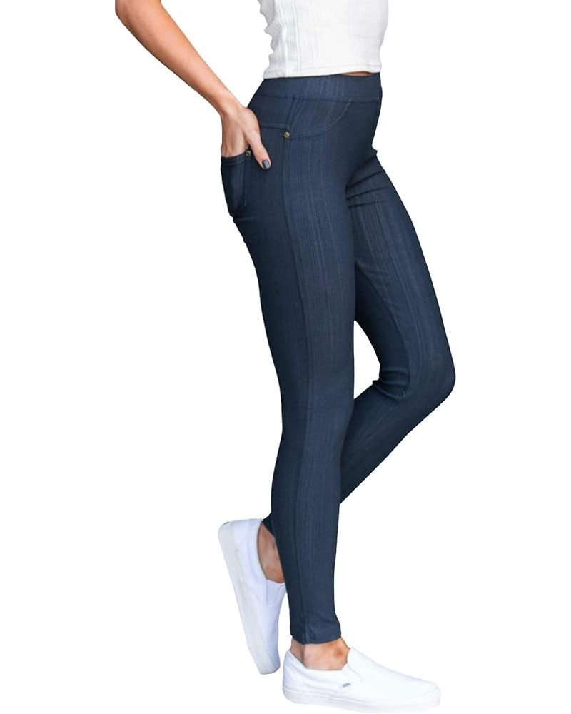 Stretchy Womens Jeans - Full Length Jeggings, Skinny Cotton Polyester Pants w/Pull-On Closure & Pockets Charcoal $10.50 Jeans