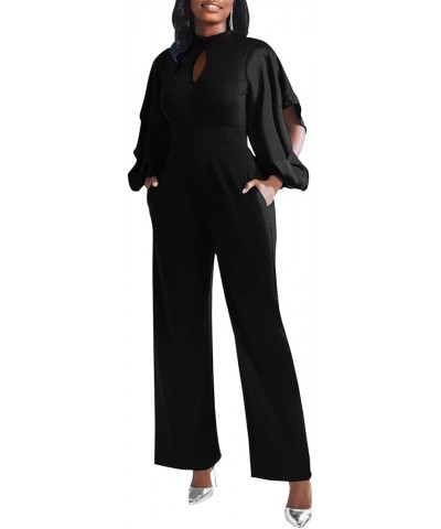 Elegant Jumpsuit for Women Dressy Sexy Formal Off The Shoulder Long Straight Pants for Evening Party Satin Black $23.39 Jumps...