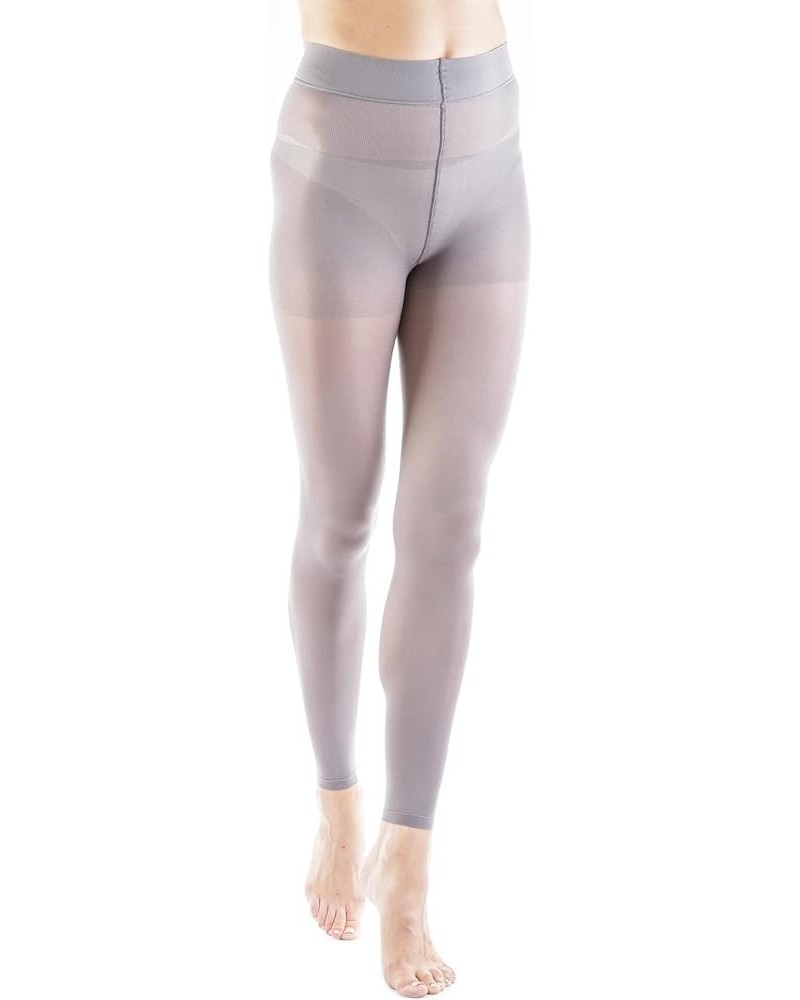 Microfiber 880ML - Leggings with graduated compression 15-20 mmHg Footless Tights, made in Italy Grey $26.52 Socks