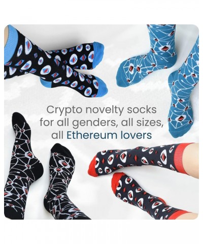 Ethereum Socks - ETH Socks - Fun Crypto Gifts - Novelty Socks for Men & Women - Unisex Block Chain Cryptocurrency Socks Nodes...