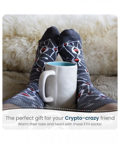 Ethereum Socks - ETH Socks - Fun Crypto Gifts - Novelty Socks for Men & Women - Unisex Block Chain Cryptocurrency Socks Nodes...