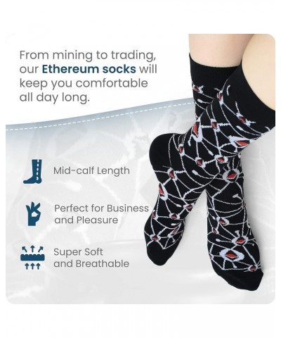 Ethereum Socks - ETH Socks - Fun Crypto Gifts - Novelty Socks for Men & Women - Unisex Block Chain Cryptocurrency Socks Nodes...