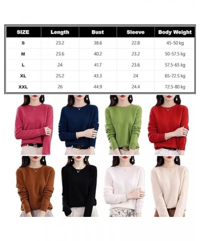 Cashmere Sweaters for Women, Cashmere Long Sleeve Crew Neck Lightweight Soft Knitted Pullover Jumpers (XL,Beige) Black X-Larg...