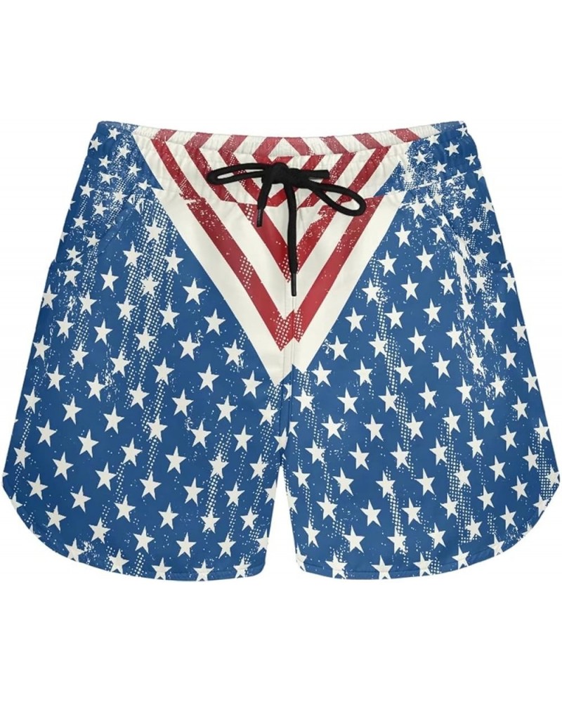 Hot Summer Beach Shorts for Women Hawaii Elastic Boardshorts Sports Pants Usa Flag $10.56 Swimsuits