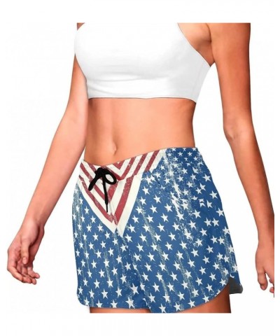 Hot Summer Beach Shorts for Women Hawaii Elastic Boardshorts Sports Pants Usa Flag $10.56 Swimsuits