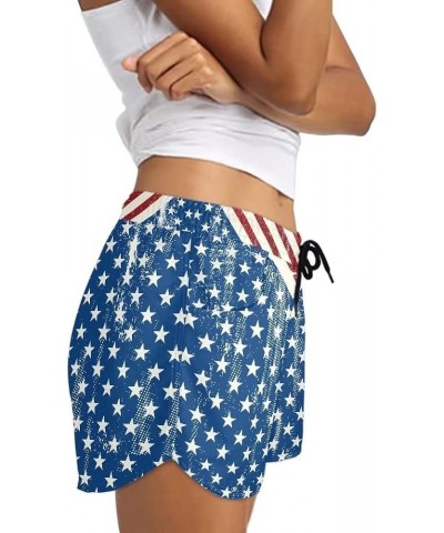 Hot Summer Beach Shorts for Women Hawaii Elastic Boardshorts Sports Pants Usa Flag $10.56 Swimsuits