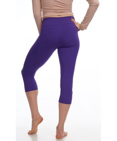 Lush Moda Leggings for Women - Ultra High Waisted - Solid Colors - Stretchy and Buttery Soft Purple $7.53 Leggings