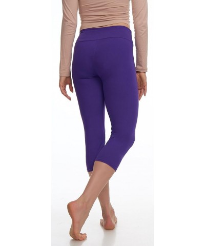 Lush Moda Leggings for Women - Ultra High Waisted - Solid Colors - Stretchy and Buttery Soft Purple $7.53 Leggings