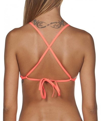 Women's Rule Breaker Feel Triangle MaxLife Bikini Top Shiny Pink $9.10 Swimsuits