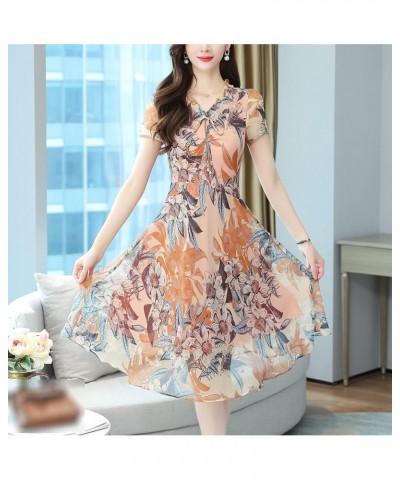 Women's Casual A-line Shirt Dress Floral Print Button up Midi Dress 19577 Style $14.24 Dresses