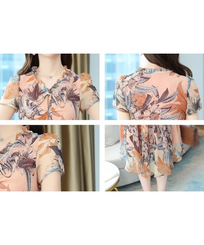 Women's Casual A-line Shirt Dress Floral Print Button up Midi Dress 19577 Style $14.24 Dresses