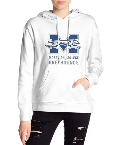 Moravian College Moravian University Logo Womens Casual Hoodies Pullover Tops Drawstring Long Sleeve Sweatshirts White $15.50...