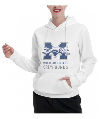 Moravian College Moravian University Logo Womens Casual Hoodies Pullover Tops Drawstring Long Sleeve Sweatshirts White $15.50...