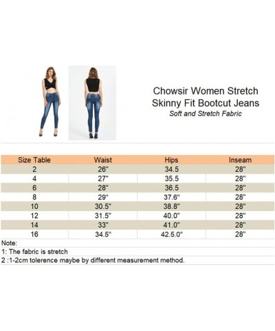 Women Stretch Skinny Fit Bootcut Jeans Denim Pants 187blue $21.83 Jeans