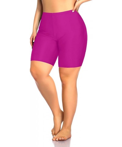 Plus Size Swim Shorts Women Tummy Control Swimsuit Bottoms High Waisted Bikini Bottom Purple $17.09 Swimsuits