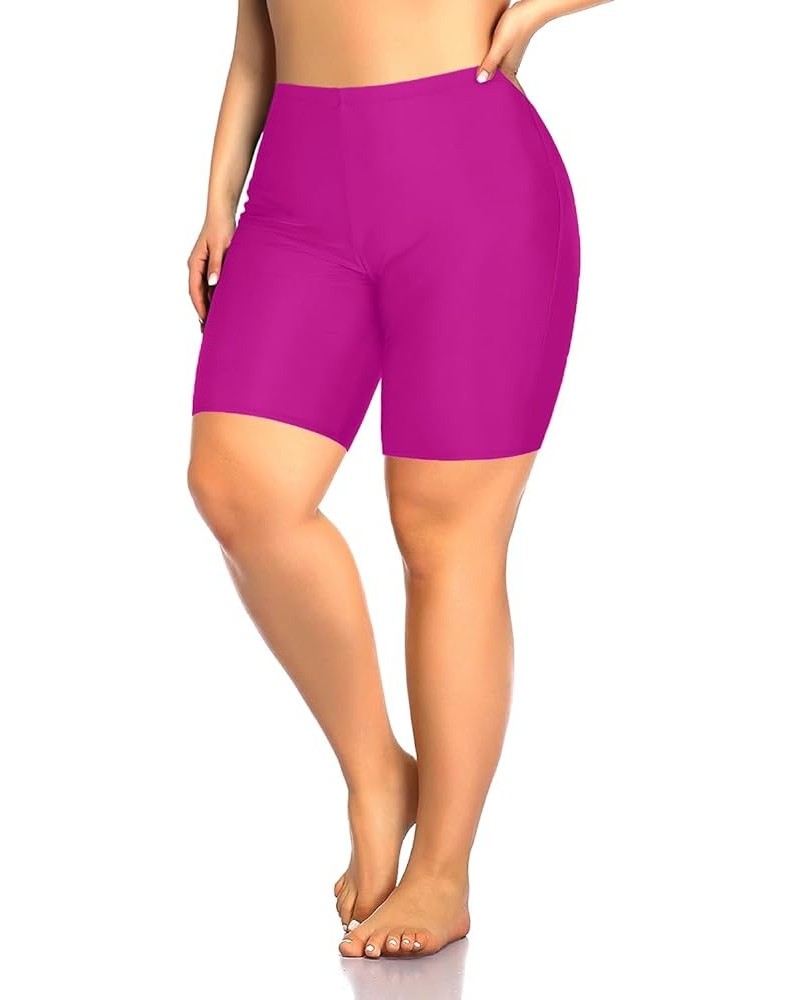 Plus Size Swim Shorts Women Tummy Control Swimsuit Bottoms High Waisted Bikini Bottom Purple $17.09 Swimsuits