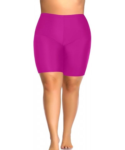 Plus Size Swim Shorts Women Tummy Control Swimsuit Bottoms High Waisted Bikini Bottom Purple $17.09 Swimsuits