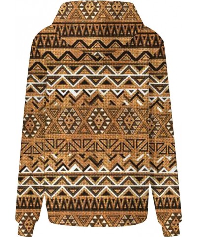 Womens Aztec Print Sweatshirt Ethnic Geometric Graphic Hoodies Vintage Western Tribal Drawstring Pullover Plus Size Hoodies 2...