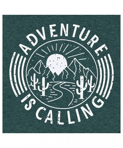 Women Adventure is Calling Tank Tops Funny Hiking Graphic Tee Mountain Camping Vest Casual Funny Saying Sleeveless Shirt Gree...