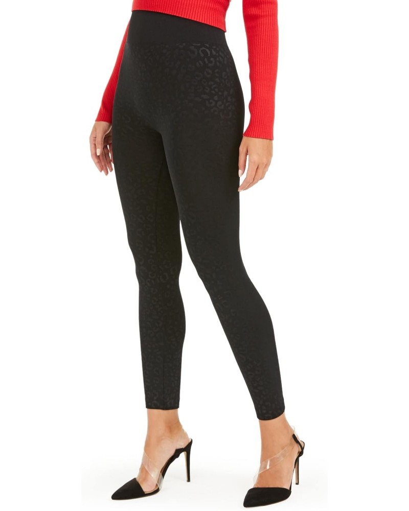 International Concepts Women's Seamless Embossed Animal-Print High-Waisted Leggings, Black Scroll, X-Small-Small $9.09 Leggings