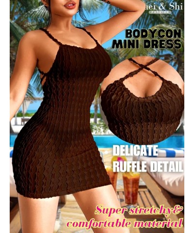 Beach Cover Up For Women, Summer Backless Sundress, Cruise Vacation Coffee $16.79 Swimsuits