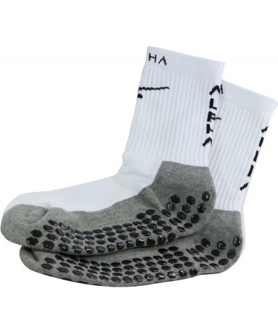 Alpha Training Soccer Grip Socks - Grip Boost Socks for Men, Anti Slip Socks for Men, Women, and Youth, White Grip Socks Whit...